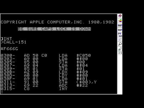 Apple IIe assembly programming