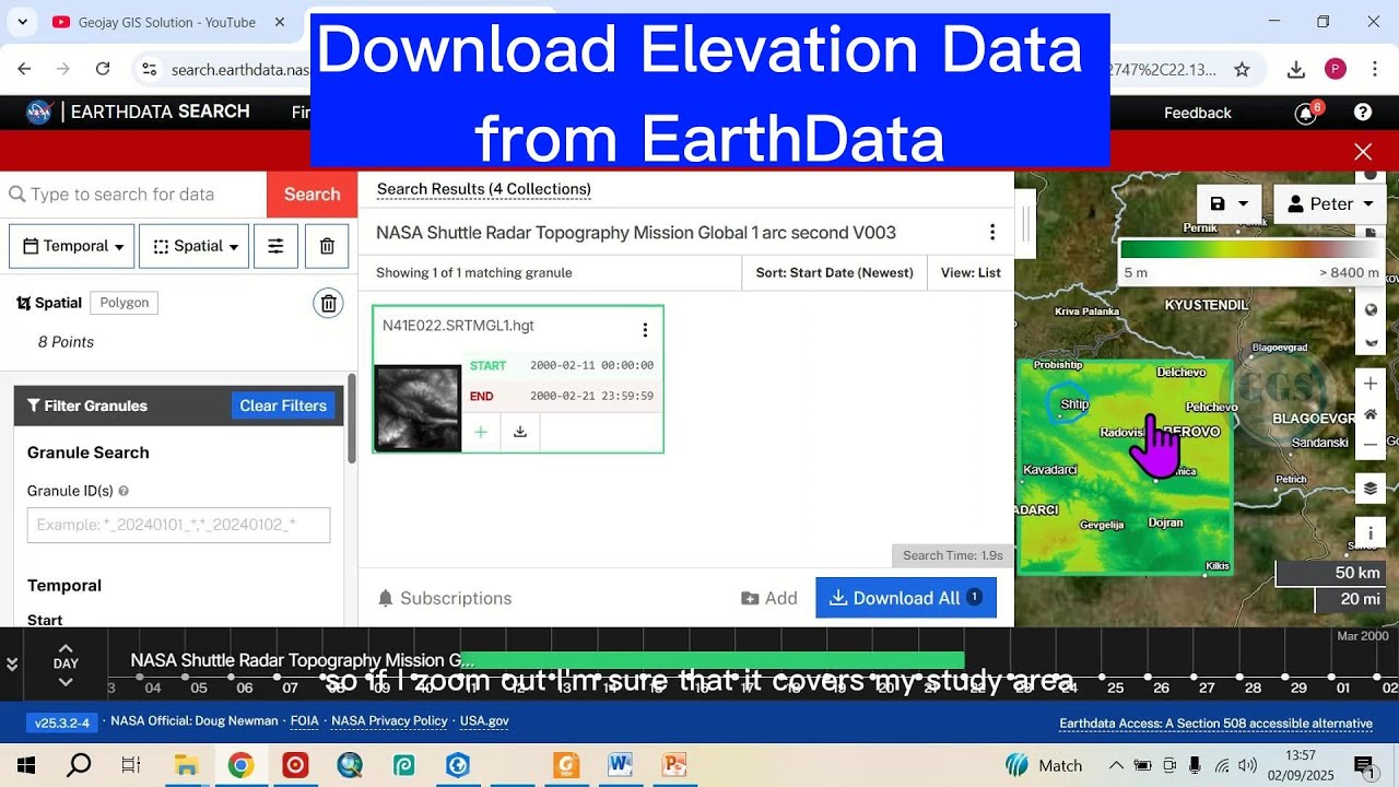 Downloading Elevation Data From NASA EarthData