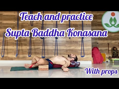 Teach and practice Supta Baddha Konasana with Federico Blardone - props for breath exploration