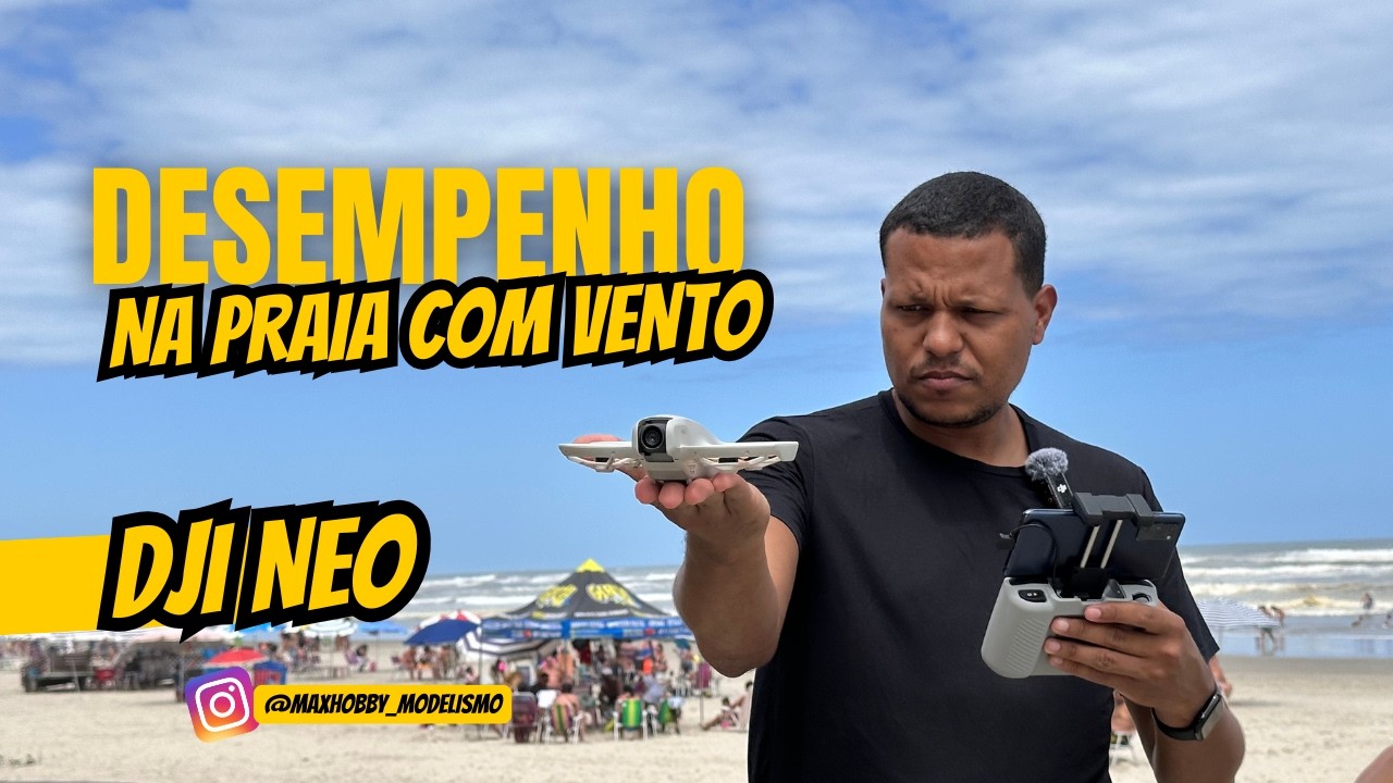 DJI Neo | Voo no Litoral Paulista com Ventos e Linha de Pipa