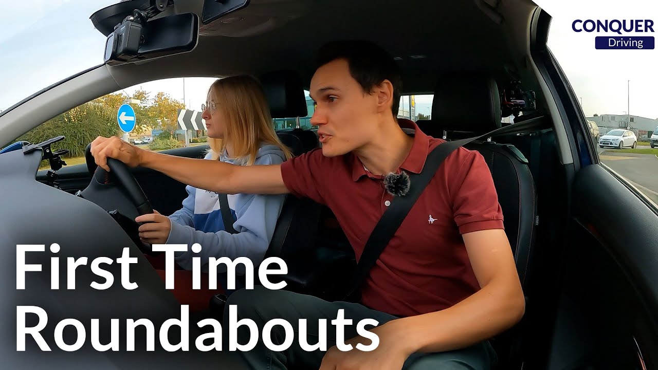 First Time Learning Roundabouts in a Manual Car