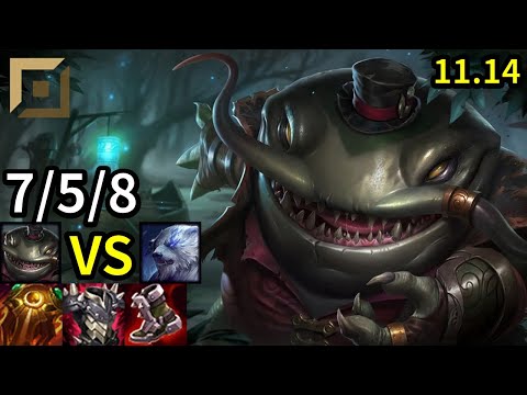 Tahm Kench Top vs Volibear - KR Master | Patch 11.15