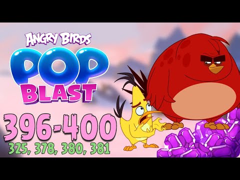 Angry Birds Pop Blast Gameplay Pt 82: Levels 396-400 - Terence AND Chuck Leveled Up!