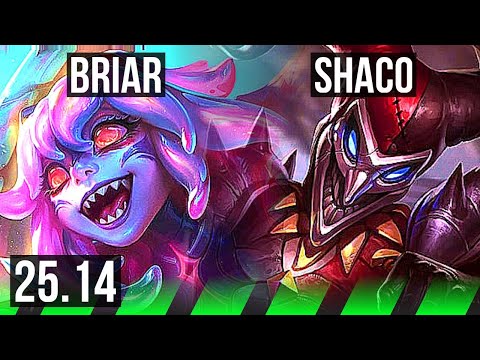 BRIAR vs SHACO (JGL) | 16/3/17, 1200+ games, Legendary | EUW Master | 25.14