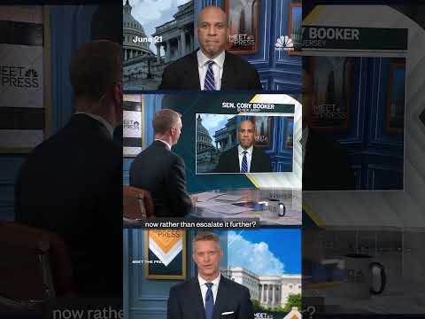 Cory Booker reacts to Democrat giving Trump 'credit' for Iran deal