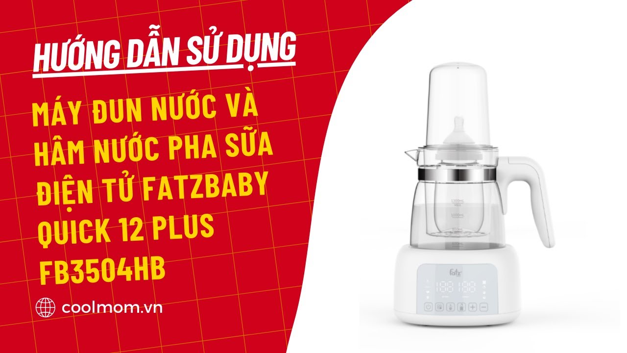 Máy đun nước và hâm nước pha sữa điện tử Fatzbaby QUICK 12 PLUS FB3504HB