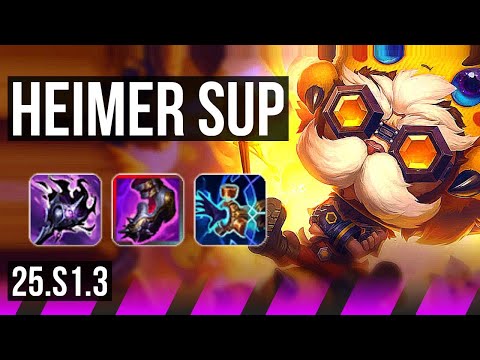 HEIMERDINGER & Ezreal vs GALIO & Miss Fortune (SUP) | 39k DMG, 800+ games | KR Master | 25.S1.3