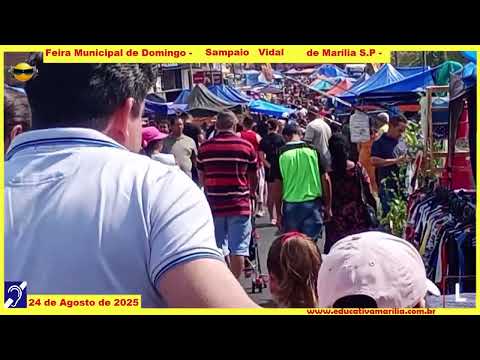 Tv Educativa na Feira Municipal de Domingo Avenida Castro Alves Marília SP 24 Agosto de 2025