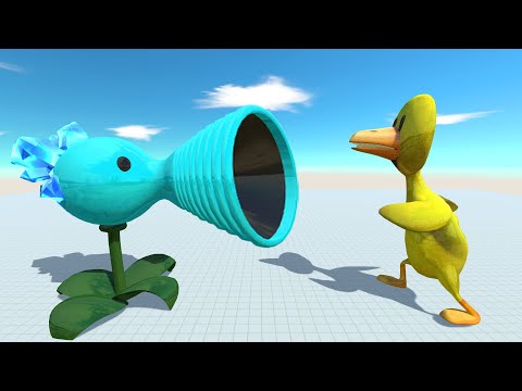 Snow Pea vs Rainbow Friends Yellow - Animal Revolt Battle Simulator