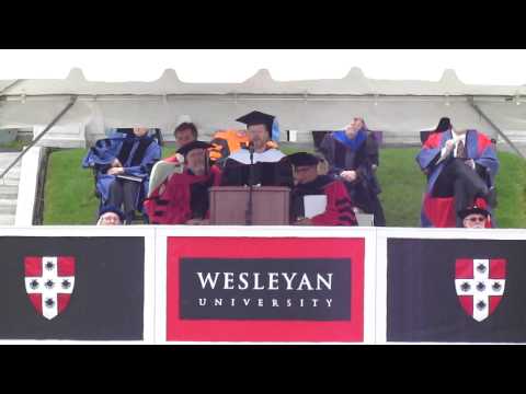 Video thumbnail for Wesleyan 2013 Commencement Speech