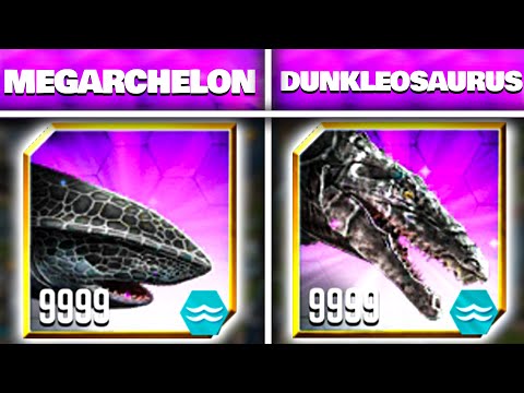 MEGARCHELON LEVEL 999 vs DUNKLEOSAURUS LEVEL 999 | Jurassic World: The Game