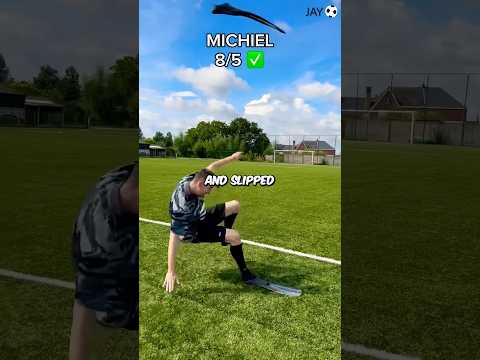 Michael is sometimes unlucky in  football challenges with Celine 💀