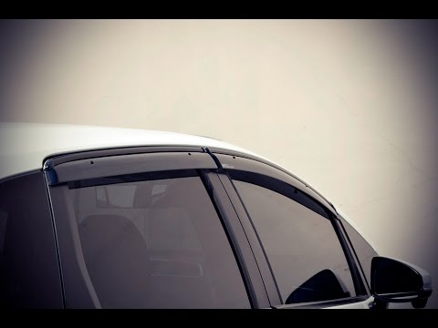 WELLvisors side window deflector vent visor Installation Video HONDA FIT 15-17 with Black Trim