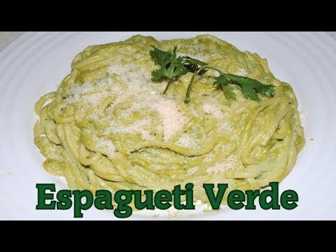 COMO HACER ESPAGUETTI VERDE -  FACIL RECETA - GREEN SPAGUETTI | COCINABLOG #irisCocinablog