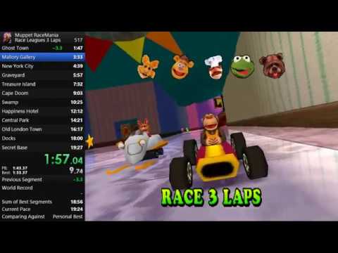 [FWR] Muppet RaceMania Race League 3 Laps A+B Speedrun in 19:20.84