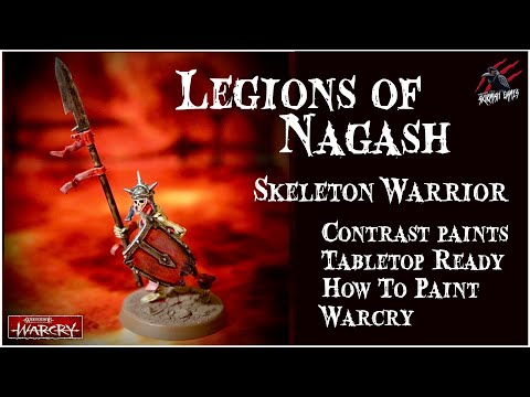 PAINT SKELETON WARRIOR WITH CONTRAST PAINTS - LEGIONS OF NAGASH WARCRY - Easy Step By Step Tabletop