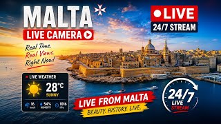 🔴 LIVE Malta 🇲🇹 | 24/7 4K Camera • Live Weather • Real-Time Views live webcam