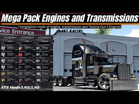 ✅ American Truck Simulator | New Engines and Transmission Pack [ATS 1.43/1.42] 4k