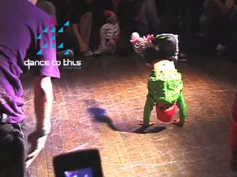 BGirl Terra (age 4) & BGirl Eddie (7) : (short vs) UK World BBoy Champs 2011