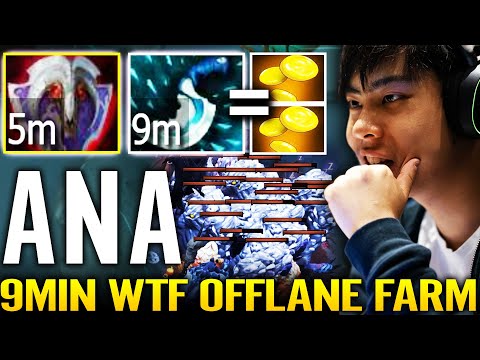 ANA [Axe] OFFLANE 1st TRY! WTF 5min Vanguard 9min Blink Crazy Max Speed Fast Farm 7.29 Dota 2 Pro