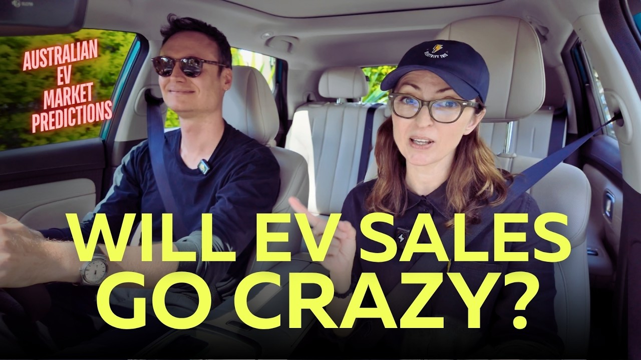 Sarah from Electrify This and Sam from The Driven discussing Australia's fuel supply levels and the resulting spike in EV interest