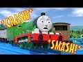 TOMICA Thomas And Friends Slow Motion Crashes Henry SMASHES Into A Goods Train