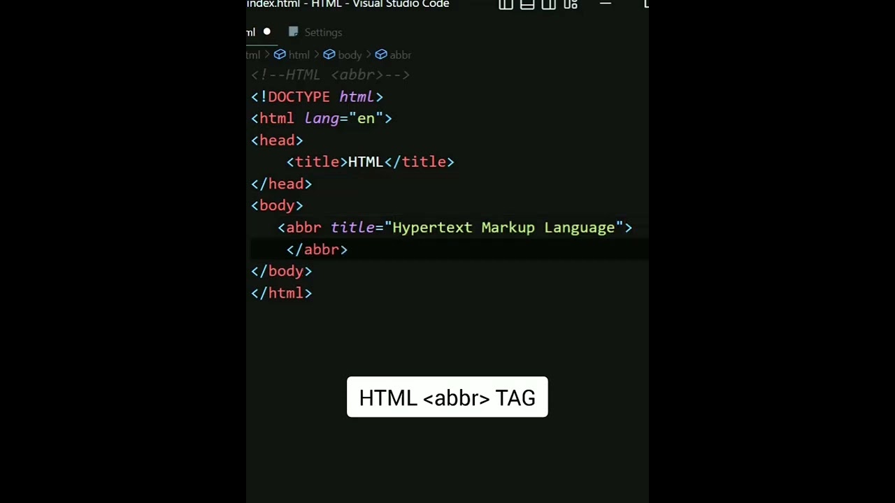 Html abbr tag | HTML #html #coding