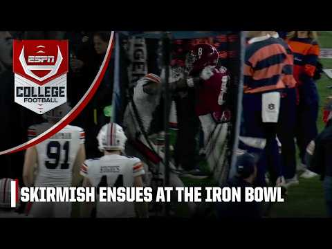 Tempers flare on sideline between Auburn & Alabama at the Iron Bowl | ESPN College Football