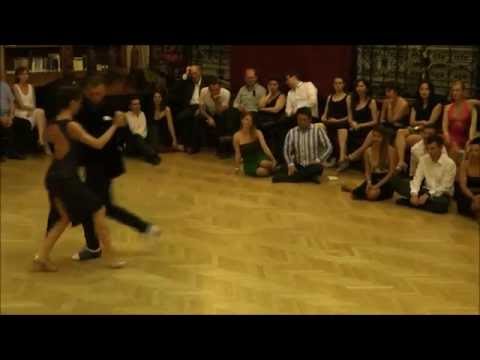  Lucas Molina  and  Judit Somos  are  dancing  at  El Sabor de Hungría Tango Festival  in  2016