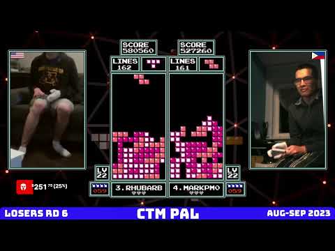 REDEMPTION! Rhubarb, Mark Migas | LOSERS FINALS | Classic Tetris Monthly PAL