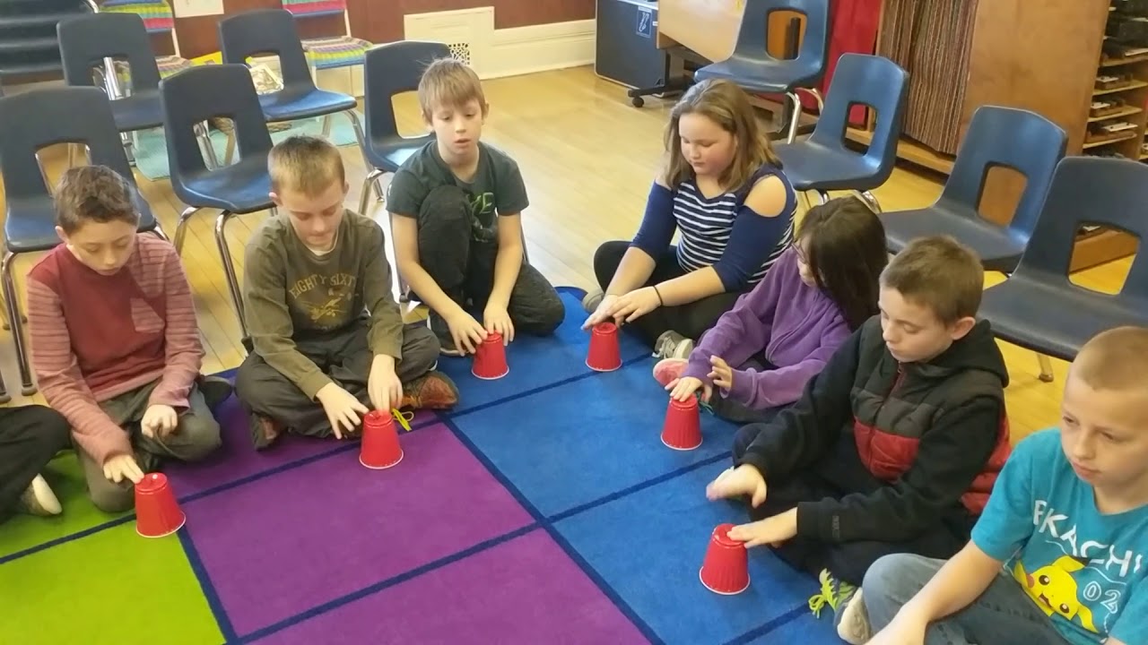Cup activity with Nutcracker March