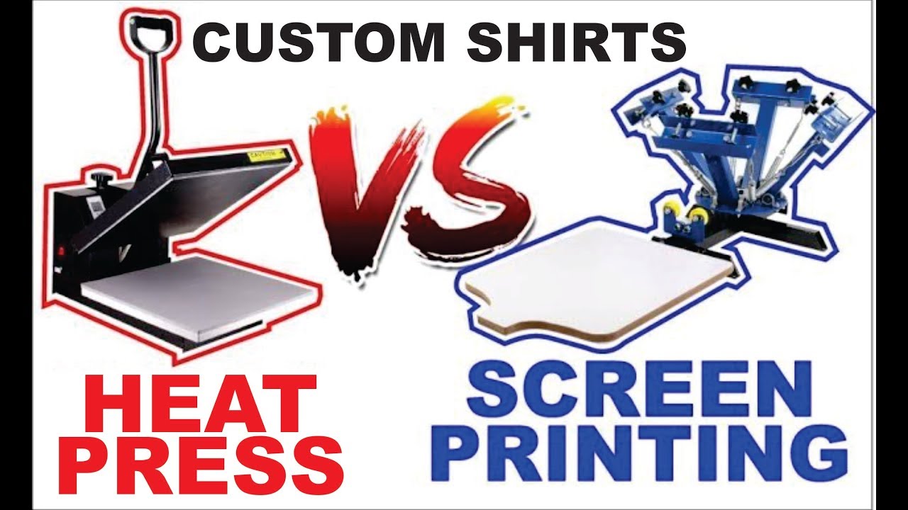HEAT PRESS vs SCREEN PRINTING! Which one is better? Heat transfer vinyl