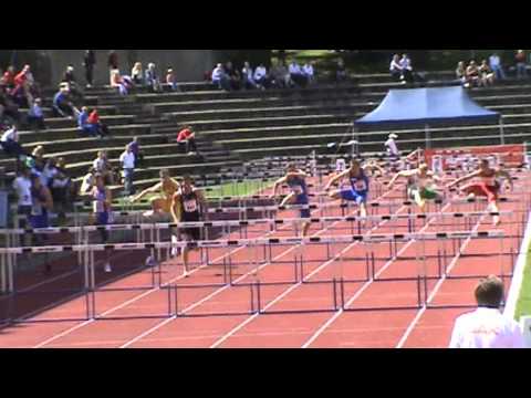 Deutsche Junioren Meisterschaften Regensburg - 110m men hurdles Finale - Hürden