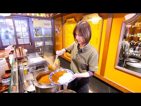 A beef curry restaurant with overwhelming popularity in Osaka, Japan