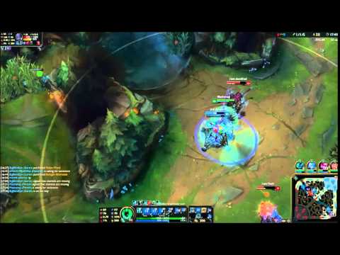 Outplay of a Rengar gank bot lane