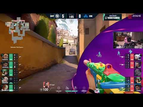 SHROUD REACTS TO CLOUD 9 BLUE VS ENVY - Challengers NA Playoffs (MAP 2, ASCENT)