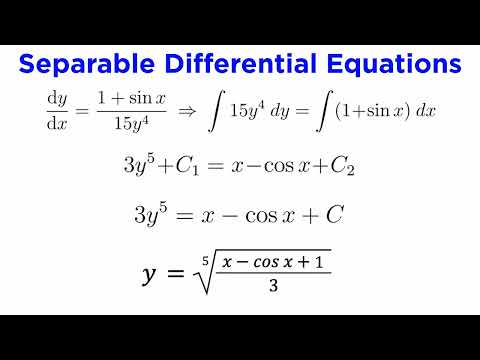 Separable First-Order Differential Equations