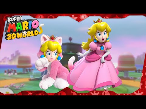 Super Mario 3D World for Wii U ᴴᴰ Full Playthrough (All Green Stars & Stamps) Solo Peach