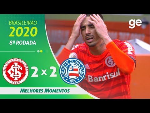 INTERNACIONAL 2 X 2 BAHIA | MELHORES MOMENTOS | 8ª RODADA BRASILEIRÃO 2020 | ge.globo