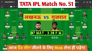 LKN vs GT dream11 team | Lucknow super giants vs Gujrat titans match prediction Today dream11 team.