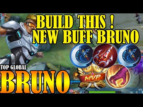 NEW BUFF BRUNO IS OVERPOWERED | BRUNO BEST BUILD 2022 | INPLAY MOBILE LEGENDS