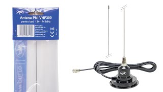 Anténa PNI VHF300 pre taxi, 134 - 174 MHz, 136 cm, s magnetickou základňou