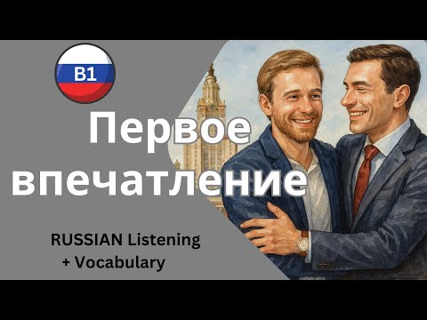 👔 First Impression in Russian 👀 | Easy Story (B1) + 🎶 Short Song