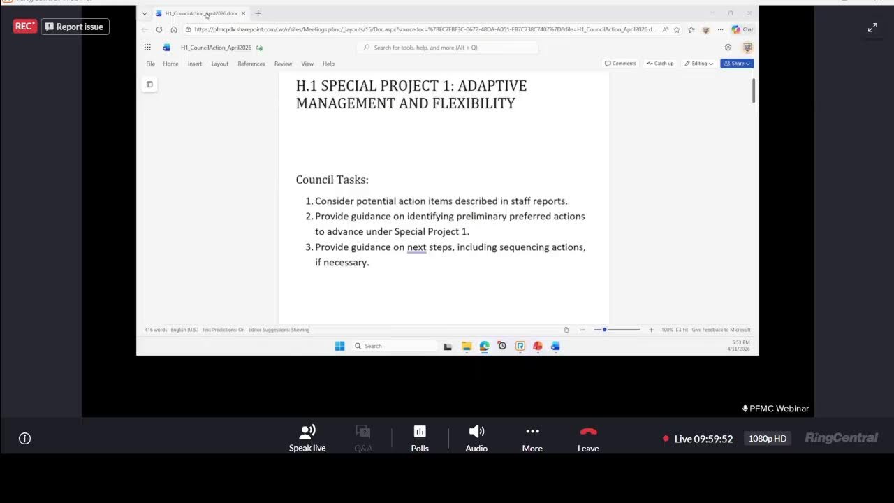 April 2026 PFMC Council Meeting  04/11/26