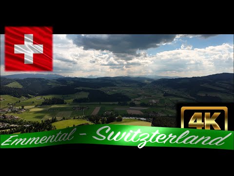 Peaceful Obermatt Drone Flight over Langnau im Emmental | Napfgebiet to Swiss Alps 4K