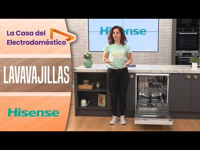 Vídeo relacionado con Hisense HS622E10X - Lavavajillas, Capacidad para 13 servicios, 60 cm, Programa ECO, Silencioso, 2, Programa autolimpiable, Contador digital, Libre instalación, Inox