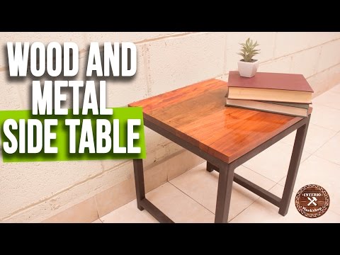 Tutorial de mesa combinando metal y maderas naturales. ¡Una opción moderna para decorar!
