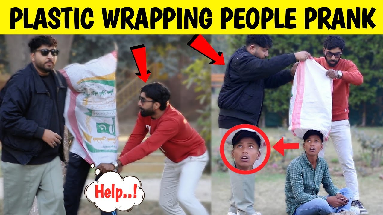 PLASTIC WRAPPING PEOPLE PRANK😱GONE WRONG| by Iqbal Malik & Sharik Shah on @sharikshah 