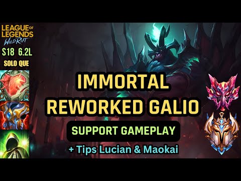 I Became an Unkillable RAIDBOSS Galio Support in Legendary Queue | Wild Rift