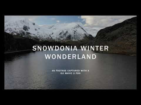 Snowdonia Winter Wonderland - 4K Cinematic Drone Footage - North Wales - DJI Mavic 2 Pro.